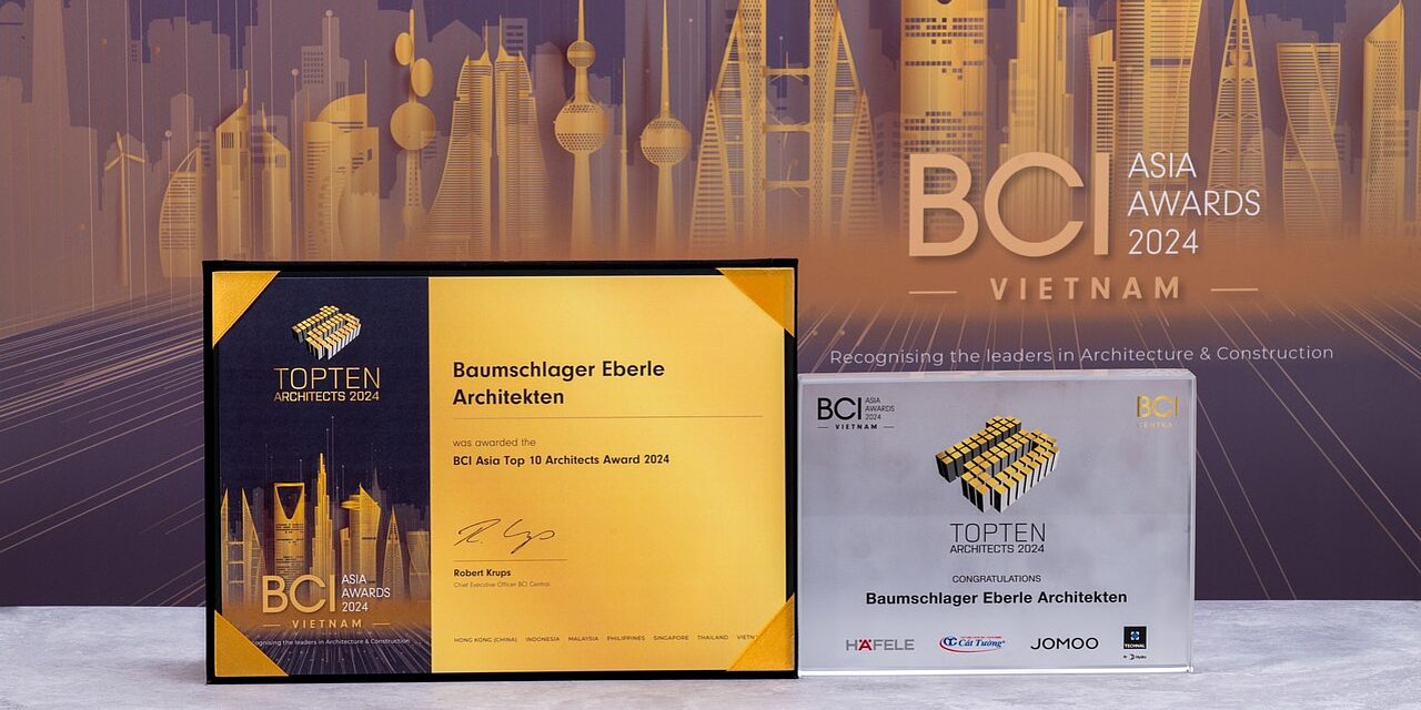 BCI Asia Awards 2024 ehren unser Architekturbüro in Hanoi, Vietnam